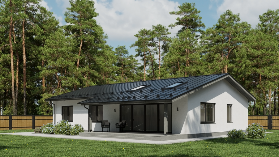 Проект дома из газобетона «Листовка»